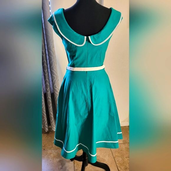 Voodoo Vixen Teal Swing Dress - Picture 3 of 3